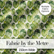 Vibrant Green Monstera Leaf Arrangement Tropical Seamless Pattern Digital Print Fabric by the Metre UK Sewing Quilting Textile
