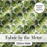 Vibrant Green Monstera Leaf Arrangement Tropical Seamless Pattern Digital Print Fabric by the Metre UK Sewing Quilting Textile