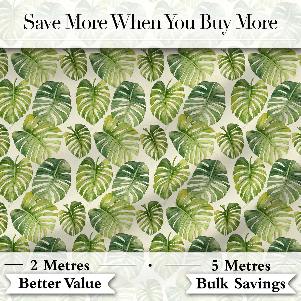 Vibrant Green Monstera Leaf Arrangement Tropical Seamless Pattern Digital Print Fabric by the Metre UK Sewing Quilting Textile