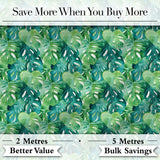 Rich Green Monstera Jungle Leaves Dense Seamless Pattern Digital Print Fabric by the Metre UK Sewing Quilting Textile