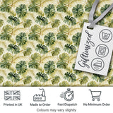 Layered Tropical Monstera and Palm Leaves Natural Green Seamless Pattern Digital Print Fabric by the Metre UK Sewing Quilting Textile