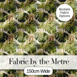 Earthy Botanical Monstera Leaves with Branch Details Seamless Pattern Digital Print Fabric by the Metre UK Sewing Quilting Textile