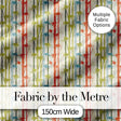 Colorful Bamboo Stalks with Leaves Abstract Seamless Pattern Digital Print Fabric by the Metre UK Sewing Quilting Textile