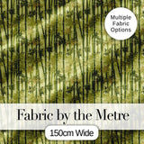 Lush Bamboo Forest with Layered Leaves Natural Seamless Pattern Digital Print Fabric by the Metre UK Sewing Quilting Textile
