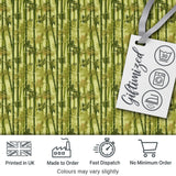 Lush Bamboo Forest with Layered Leaves Natural Seamless Pattern Digital Print Fabric by the Metre UK Sewing Quilting Textile