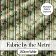 Soft Bamboo Stems with Delicate Leaves Pastel Background Seamless Pattern Digital Print Fabric by the Metre UK Sewing Quilting Textile