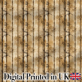 Vintage Sepia Bamboo Forest with Textured Background Seamless Pattern Digital Print Fabric by the Metre UK Sewing Quilting Textile