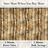 Vintage Sepia Bamboo Forest with Textured Background Seamless Pattern Digital Print Fabric by the Metre UK Sewing Quilting Textile
