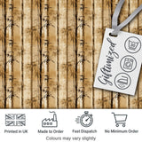Vintage Sepia Bamboo Forest with Textured Background Seamless Pattern Digital Print Fabric by the Metre UK Sewing Quilting Textile