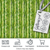 Lush Green Bamboo Forest Watercolor Style Seamless Pattern Digital Print Fabric by the Metre UK Sewing Quilting Textile