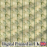 Elegant Bamboo Stems with Soft Beige Background Seamless Pattern Digital Print Fabric by the Metre UK Sewing Quilting Textile