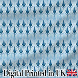 Soft Blue Leaf Minimal Modern Seamless Pattern Digital Print Fabric by the Metre UK Sewing Quilting Textile