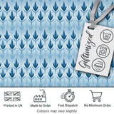 Soft Blue Leaf Minimal Modern Seamless Pattern Digital Print Fabric by the Metre UK Sewing Quilting Textile