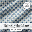 Soft Blue Lotus Style Floral Repeat Seamless Pattern Digital Print Fabric by the Metre UK Sewing Quilting Textile