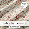 Vintage Cake and Cherry Dessert Seamless Pattern Digital Print Fabric by the Metre UK Sewing Quilting Textile