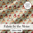 Cherry Topped Celebration Cakes Cute Dessert Seamless Pattern Digital Print Fabric by the Metre UK Sewing Quilting Textile