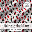 Red Black Paint Splatter Grunge Abstract Seamless Pattern Digital Print Fabric by the Metre UK Sewing Quilting Textile