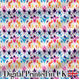 Colorful Watercolor Ink Splash Abstract Artistic Seamless Pattern Digital Print Fabric by the Metre UK Sewing Quilting Textile