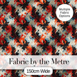 Abstract Orange Black Fluid Marble Swirl Seamless Pattern Digital Print Fabric by the Metre UK Sewing Quilting Textile