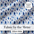 Blue Watercolour Droplet Abstract Seamless Pattern Digital Print Fabric by the Metre UK Sewing Quilting Textile