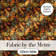 Golden Orange Ornamental Paisley Leaf Swirl Seamless Pattern Digital Print Fabric by the Metre UK Sewing Quilting Textile