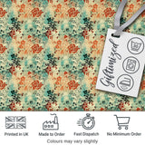 Vintage Floral Garden Distressed Texture Seamless Pattern Digital Print Fabric by the Metre UK Sewing Quilting Textile