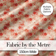 Soft Red Floral Watercolour Blossom Seamless Pattern Digital Print Fabric by the Metre UK Sewing Quilting Textile