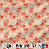 Soft Red Floral Watercolour Blossom Seamless Pattern Digital Print Fabric by the Metre UK Sewing Quilting Textile