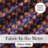 Vibrant Multicolour Fantasy Floral Seamless Pattern Digital Print Fabric by the Metre UK Sewing Quilting Textile