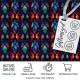 Vibrant Stained Glass Gothic Arch Multicolour Seamless Pattern Digital Print Fabric by the Metre UK Sewing Quilting Textile