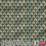 Muted Vintage Ornamental Tile Green and Beige Seamless Pattern Digital Print Fabric by the Metre UK Sewing Quilting Textile