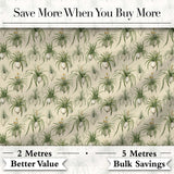 Vintage Hanging Plants Botanical Illustration Seamless Pattern Digital Print Fabric by the Metre UK Sewing Quilting Textile