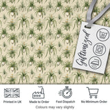 Vintage Hanging Plants Botanical Illustration Seamless Pattern Digital Print Fabric by the Metre UK Sewing Quilting Textile