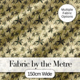 Delicate Beige Floral Star Vine Seamless Pattern Digital Print Fabric by the Metre UK Sewing Quilting Textile