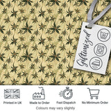 Delicate Beige Floral Star Vine Seamless Pattern Digital Print Fabric by the Metre UK Sewing Quilting Textile