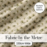 Minimal Beige Air Plant Botanical Seamless Pattern Digital Print Fabric by the Metre UK Sewing Quilting Textile Design