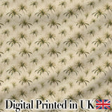 Minimal Beige Air Plant Botanical Seamless Pattern Digital Print Fabric by the Metre UK Sewing Quilting Textile Design