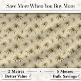 Minimal Beige Air Plant Botanical Seamless Pattern Digital Print Fabric by the Metre UK Sewing Quilting Textile Design