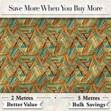 Boho Tribal Geometric Watercolor Shapes Seamless Pattern Digital Print Fabric by the Metre UK Sewing Quilting Textile Design