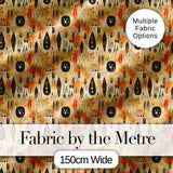 Earthy Tribal Ethnic Abstract Symbols Seamless Pattern Digital Print Fabric by the Metre UK Sewing Quilting Textile Design