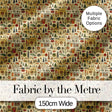 Earthy Tribal Symbols Hand Drawn Ethnic Seamless Pattern Digital Print Fabric by the Metre UK Sewing Quilting Textile Design