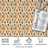 Abstract Organic Shapes Earthy Dots Modern Seamless Pattern Digital Print Fabric by the Metre UK Sewing Quilting Textile Design