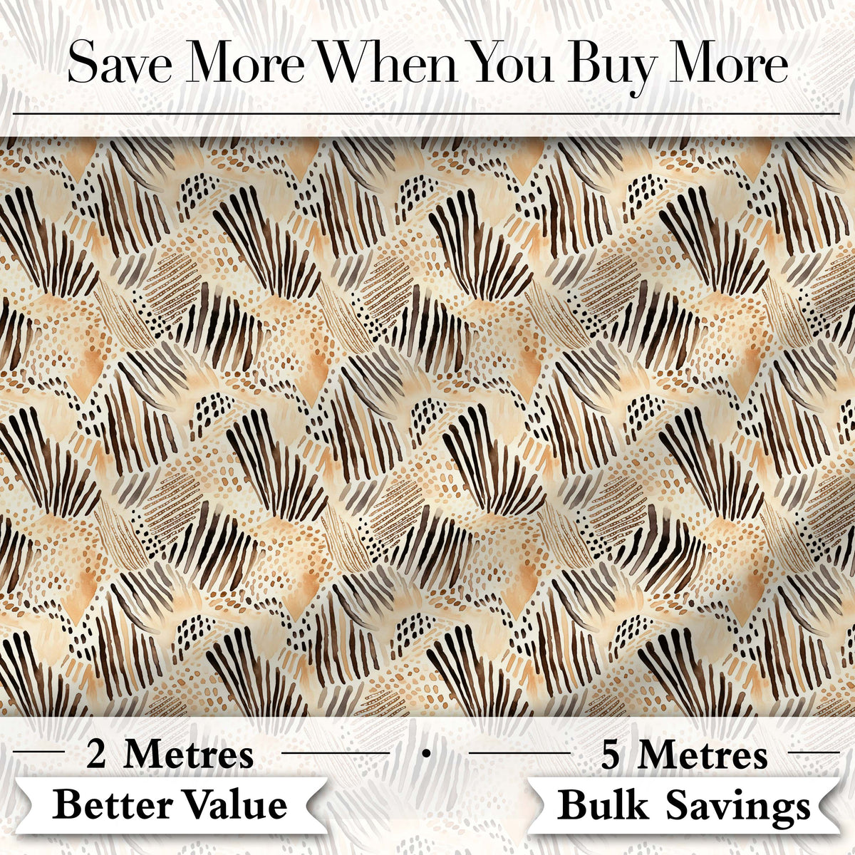 Modern Brush Stroke Neutral Abstract Seamless Pattern Digital Print Fabric by the Metre UK Sewing Quilting Textile Design