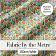 Bright Colorful Potted Cactus Succulent Collection Seamless Pattern Digital Print Fabric by the Metre UK Sewing Quilting Textile Design