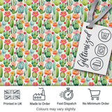Bright Colorful Potted Cactus Succulent Collection Seamless Pattern Digital Print Fabric by the Metre UK Sewing Quilting Textile Design