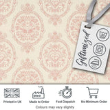 Elegant Vintage Heart Frame Floral Medallion Seamless Pattern Digital Print Fabric by the Metre UK Sewing Quilting Textile Design
