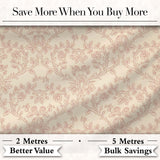 Ornate Rose Heart Vine Romantic Seamless Pattern Digital Print Fabric by the Metre UK Sewing Quilting Textile Design