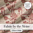 Vintage Rose Script Frame Elegant Seamless Pattern Digital Print Fabric by the Metre UK Sewing Quilting Textile Design