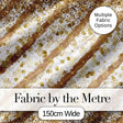 Gold Glitter Damask Stripe Elegant Seamless Pattern Digital Print Fabric by the Metre UK Sewing Quilting Textile Design Luxury