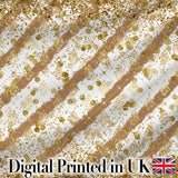 Gold Glitter Damask Stripe Elegant Seamless Pattern Digital Print Fabric by the Metre UK Sewing Quilting Textile Design Luxury